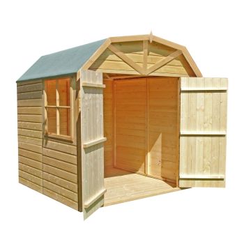 7 x 7 Feet Barn Double Doors Tongue and Groove Garden Shed Workshop