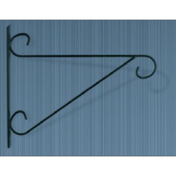 Large Bulldog Bracket - Steel Hanging Basket Holder - Steel - W38 cm - Black
