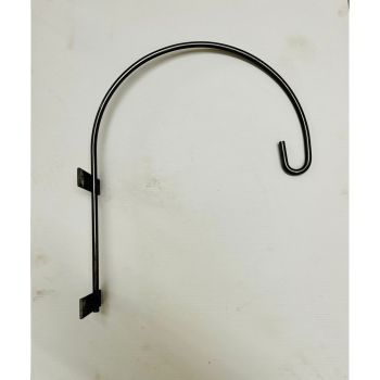 20 Inches Wall Swan Neck Bracket - Steel - Powder Coated Black
