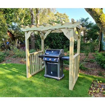 Lilly BBQ Hut - Timber - L125 x W180 x H200 cm - Minimal Assembly Required