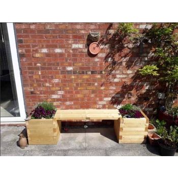 Suffolk Double Planter Bench (Painted Wooden Planter - Choice of Colours Available) - L180 x W40 x H40 cm