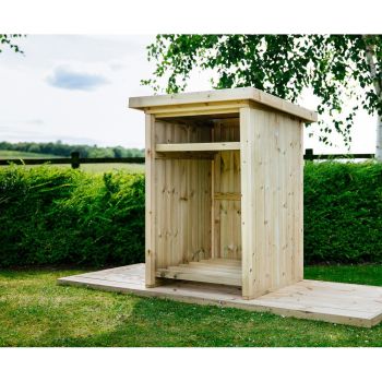 Billington Log Store Mini - Timber - L96 x W89 x H123 cm