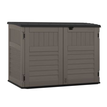 Stow-Away Large Store with Assembly - Resin - L112 x W179 x H132 cm - Stone Grey