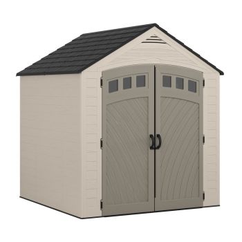 Vista Shed 7' x 7' with Assembly - Resin - L224 x W217 x H249 cm