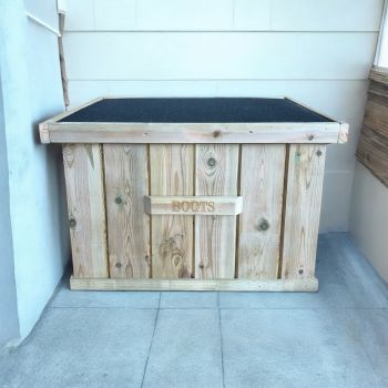 Outdoor Shoe Boot Wooden Storage Box (Painted Storage Box - Choice of Colours Available) - L70 x W50 x H50 cm - Fully Assembled