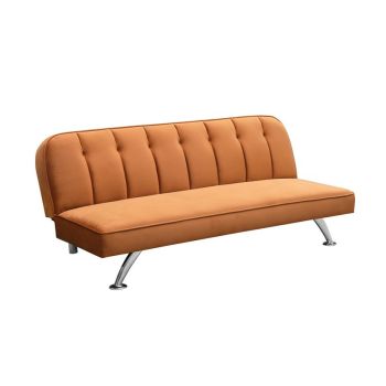 Brighton Sofa Bed - Velvet - L85 x W180 x H76 cm - Orange