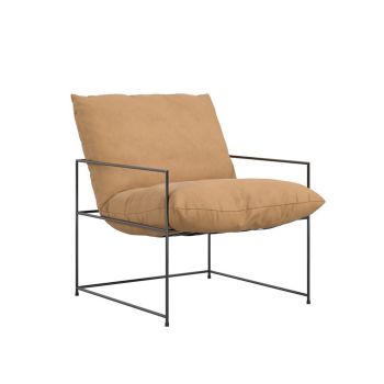 Brook Chair - House Weave/Metal - L75 x W75 x H95 cm - Tobacco/Black
