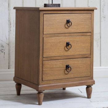 Multi Pack of 2 - Annecy Weathered Bedside Table - Wood - L44 x W48 x H68 cm