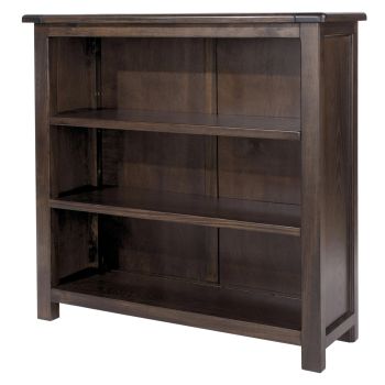 Boston Low Bookcase - Pine - 90 x 30 x 90 cm - Dark Brown