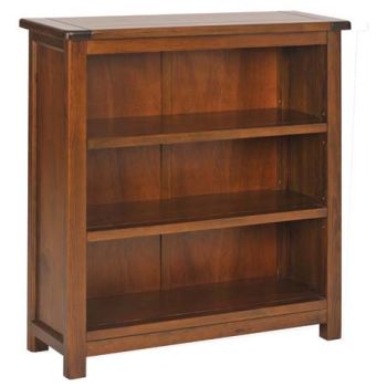 Boston Low Bookcase - Pine - 90 x 30 x 90 cm - Dark Brown
