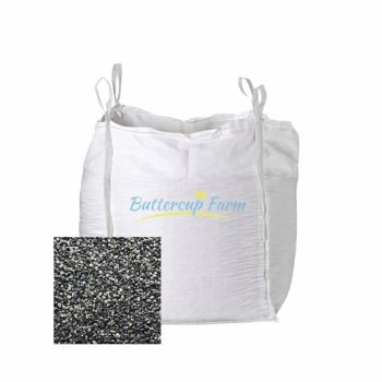 Black Premium Chippings White and Grey Basalt Gravel - 12-25mm - Premium Aggregate Bulk Bag - 850 kilos