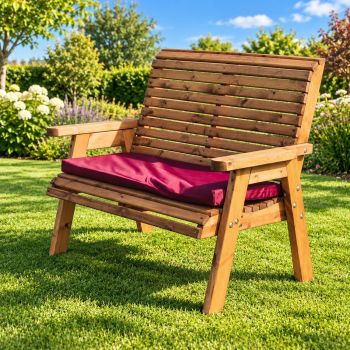 Orchard Wine Waterproof Garden Double Seat Cushion Only for Outdoor Chairs - L42 X W100 X H6 cm - Assembled