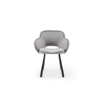 Claudia Art Deco Dining Chairs (Pack of 2) - L52 x W44 x H84.5 cm - Grey