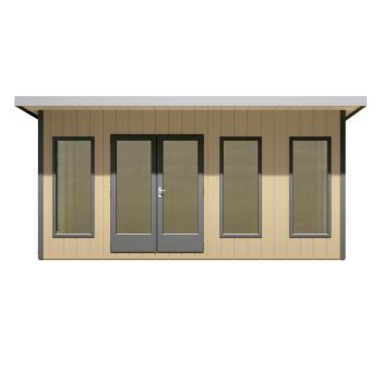 Cali 16 x 8 Feet Pent 1 Garden Office - OSB/MDF - L334 x W509.4 x H246.1 cm
