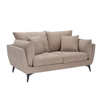 Carter 2 Seater Sofa - Chunky Chenille - L88 x W168.5 x H84.5 cm - Taupe - Minimal Assembly Needed