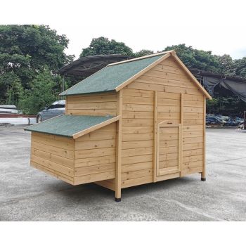 6 to 12 Hen Chicken Coop CC002H F (Felt Roof) - L174 x W110 x H137 cm