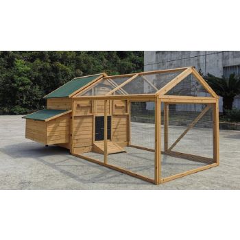 6 to 12 Hen House CC002HR F (Felt Roof) House and Run - L180 x W120 x H137 cm