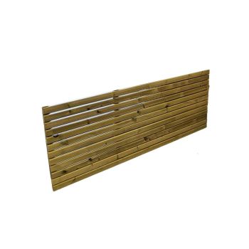 Multi Pack of 2 - 6 x 2 Feet Contemporary Fence Panel - Timber - L5 x W180 x H60 cm - Fully Assembled