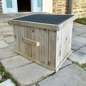 Waterproof Wooden Storage Chalk Board Box - L70 x W50 x H50 cm - Fully Assembled