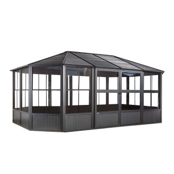 Sojag Charleston Solarium 3.7m x 5.5m - Aluminum - L383.6 x W593.6 x H280.8 cm - Powder-Coated