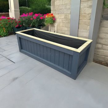 Kent Garden Planter (Painted Planter - Choice of Colours Available) - Pressure Treated Wood - L90 x W50 x H50 cm