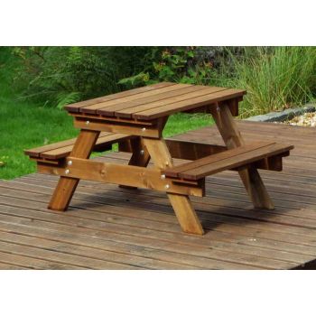 Kids Picnic Table - W92 x D107 x H55 - Fully Assembled - Gold