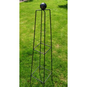 Classic 4Ft Obelisk Bare Metal/Ready to Rust - Steel - L33 x W33 x H121.9 cm