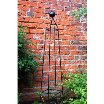Cleo 4Ft Obelisk Bare Metal/Ready to Rust - Steel - L22 x W22 x H121.9 cm