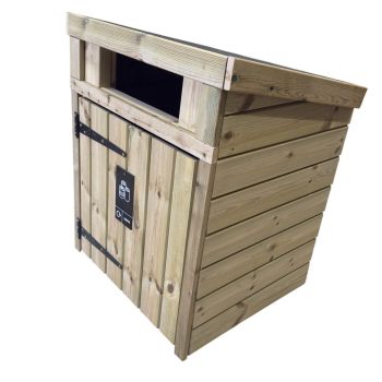 Single Commercial Bin Store for Outdoor Use (Painted Bin Store - Choice of Colours Available) - L77 x W65 x H93 cm - Fully Assembled