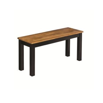 Copenhagen Bench Black Frame-Oiled Wood - Solid Oak Partial Vaneer - L32 x W100 x H45 cm - Full Assembly Required