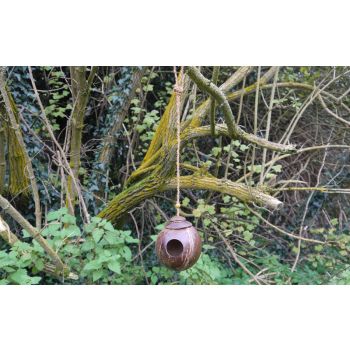Coir Cradle Bird Nest - Coconut Shell - L25 x W25 x H12 cm
