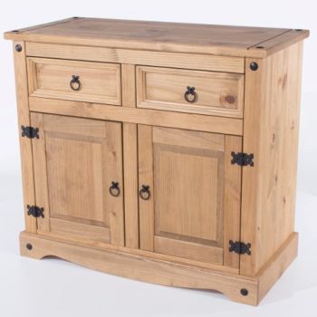 Corona Small Sideboard - Pine - 91 x 43 x 80.6 cm - Antique Waxed Pine