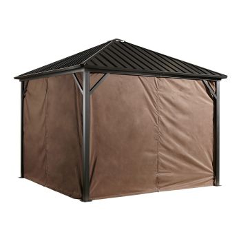 Curtains for Sojag Dakota Gazebo 3m x 3m - Polyester - L300 x W300 x H201.93 cm