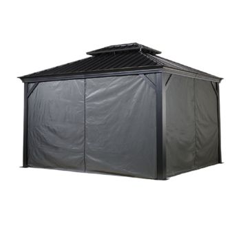 Curtains for Sojag Messina Gazebo 3.7m x 4.9m - Polyester - L490 x W300 x H199.34 cm