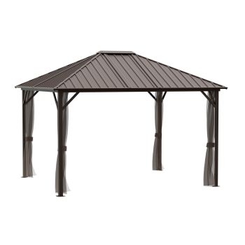 Sojag Dakota Gazebo 3m x 3.7m - Aluminum - L365 x W300 x H275 cm - Powder-Coated/Galvanised