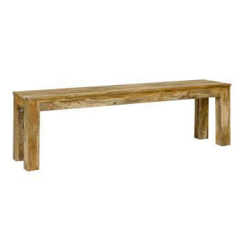 Dakota Bench Large - Mango Wood - L35 x W148 x H45 cm - Light Finish