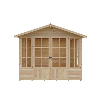 Delmora 8 x 8 Shiplap Summerhouse - Wood - L2456 x W2388 x H2174 mm