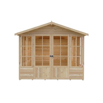 Delmora 8 x 16 Shiplap Summerhouse - Wood - L477.6 x W245.6 x H217.4 cm