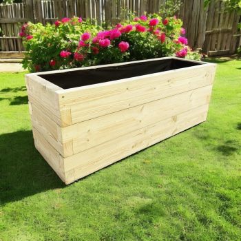 Suffolk Planter - Wood - L240 x W40 x H60 cm