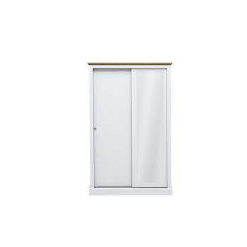 Devon 2 Door Sliding Wardrobe - Particle Board - L57.7 x W113.8 x H181.6 cm - White
