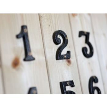 Not sold individually - Optional Extra - Door/House Numbers (0-9) Each - L7.6 cm - Black - Only available to order with a garden/bin store
