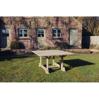 Ergo 8 Seater Square Table - Wood - L149 x W149 x H77 cm - Partially Assembled