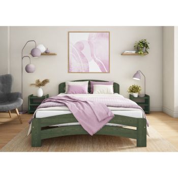 Dala Bed Frame 3 Feet - Wood - L197 x W98 x H80 cm - Midnight Green