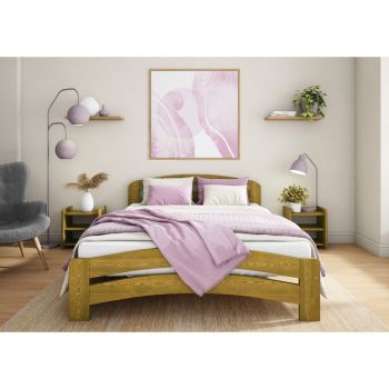 Dala Bed Frame 4 Feet - Wood - L197 x W128 x H80 cm - Botany