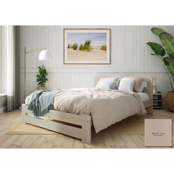 Aurora Single Size Bed Frame 3 Feet - L197 x W98 x H80 cm - Desert Grey