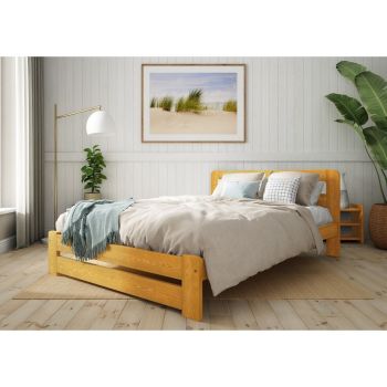 Aurora Bed Frame 4 Feet - Wood - L197 x W128 x H80 cm - Teak