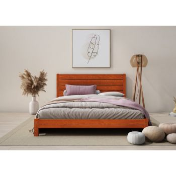 Shibui Bed Frame 5 Feet - Wood - L207 x W161 x H90 cm - Brunette