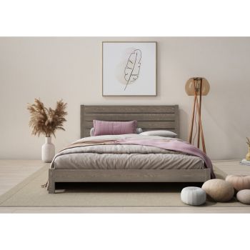 Shibui Bed Frame 6 Feet - Wood - L207 x W188 x H90 cm - Space Grey