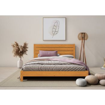 Shibui Bed Frame 6 Feet - Wood - L207 x W188 x H90 cm - Teak