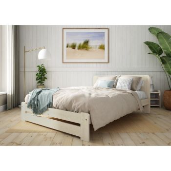 Aurora Bed Frame 5 Feet - Wood - L207 x W161 x H80 cm - Feather